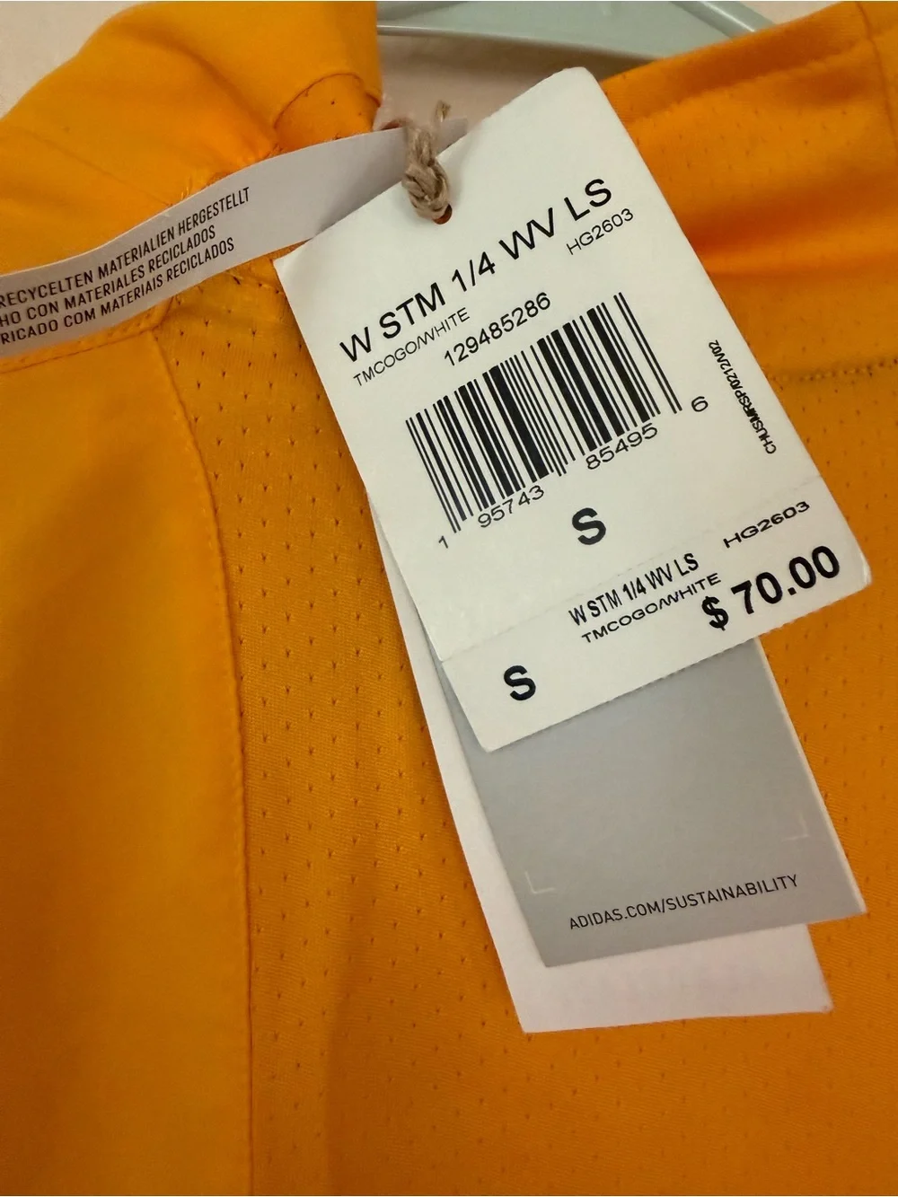 NWT adidas women’s Half-Zip Performance Jacket retail $70